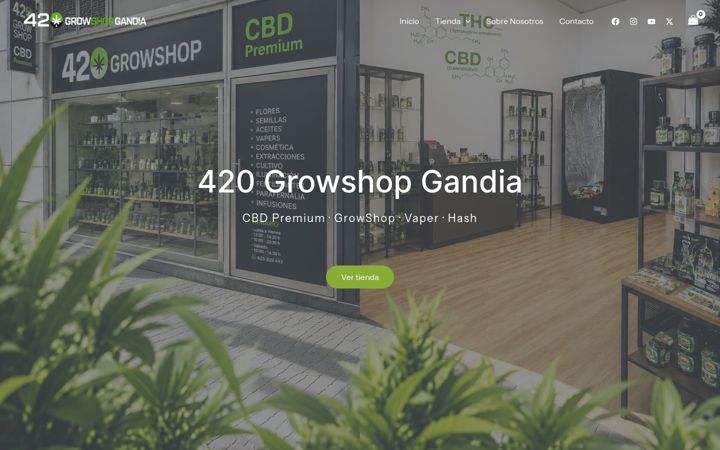 Screenshot of 420growshopgandia.com
