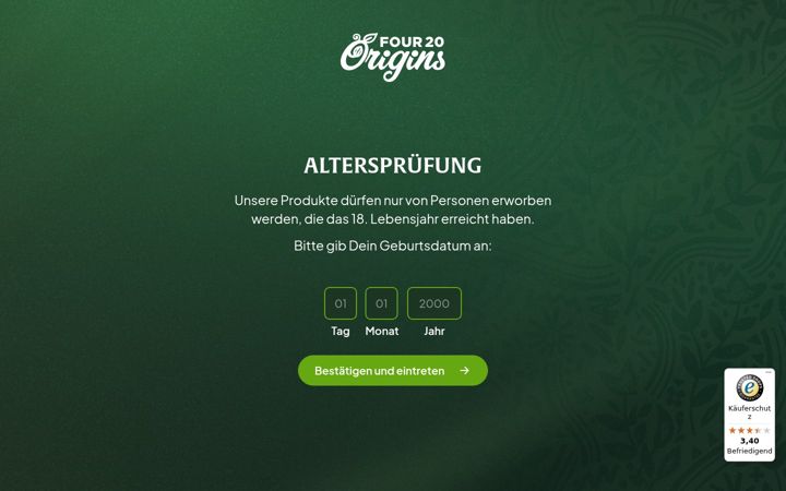 Screenshot of 420origins.com