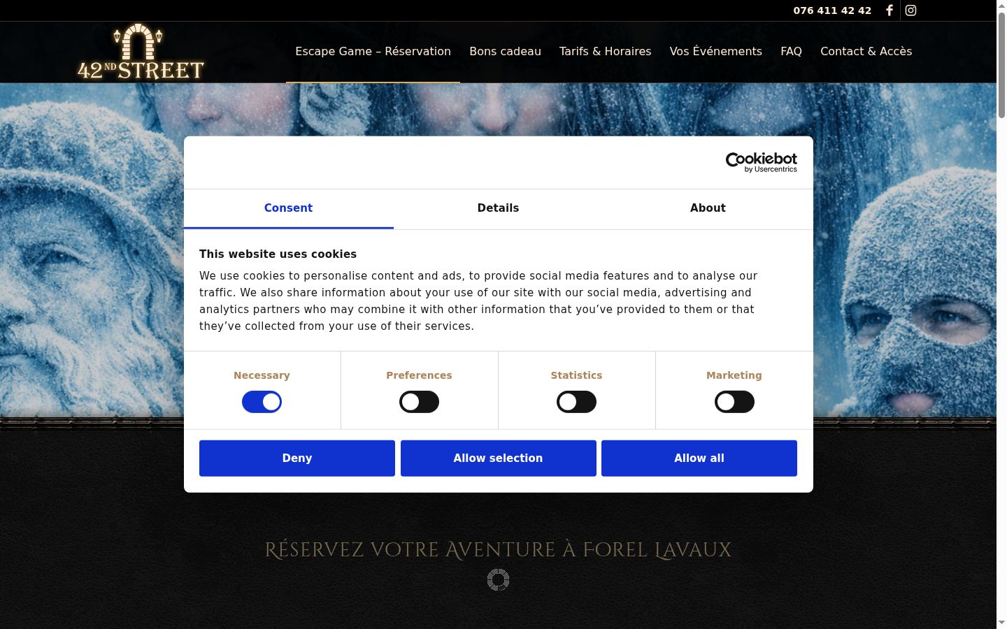 Screenshot tal-banner tal-kunsens muri qabel kwalunkwe interazzjoni