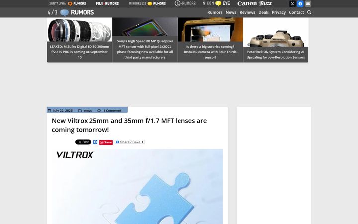 Screenshot of 43rumors.com