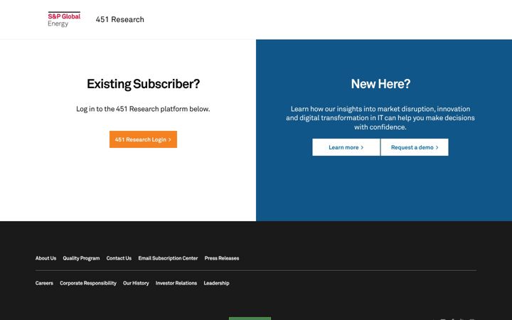 Screenshot of 451research.com