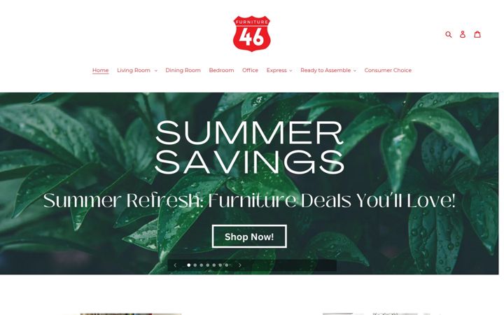 Screenshot of 46furnituremattress.com