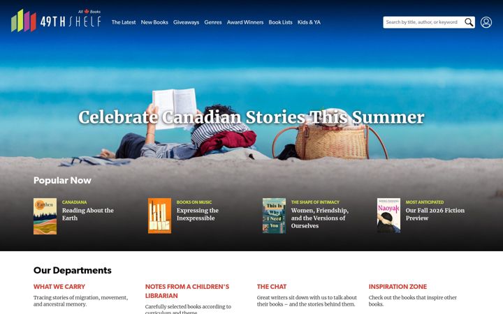 Screenshot of 49thshelf.com