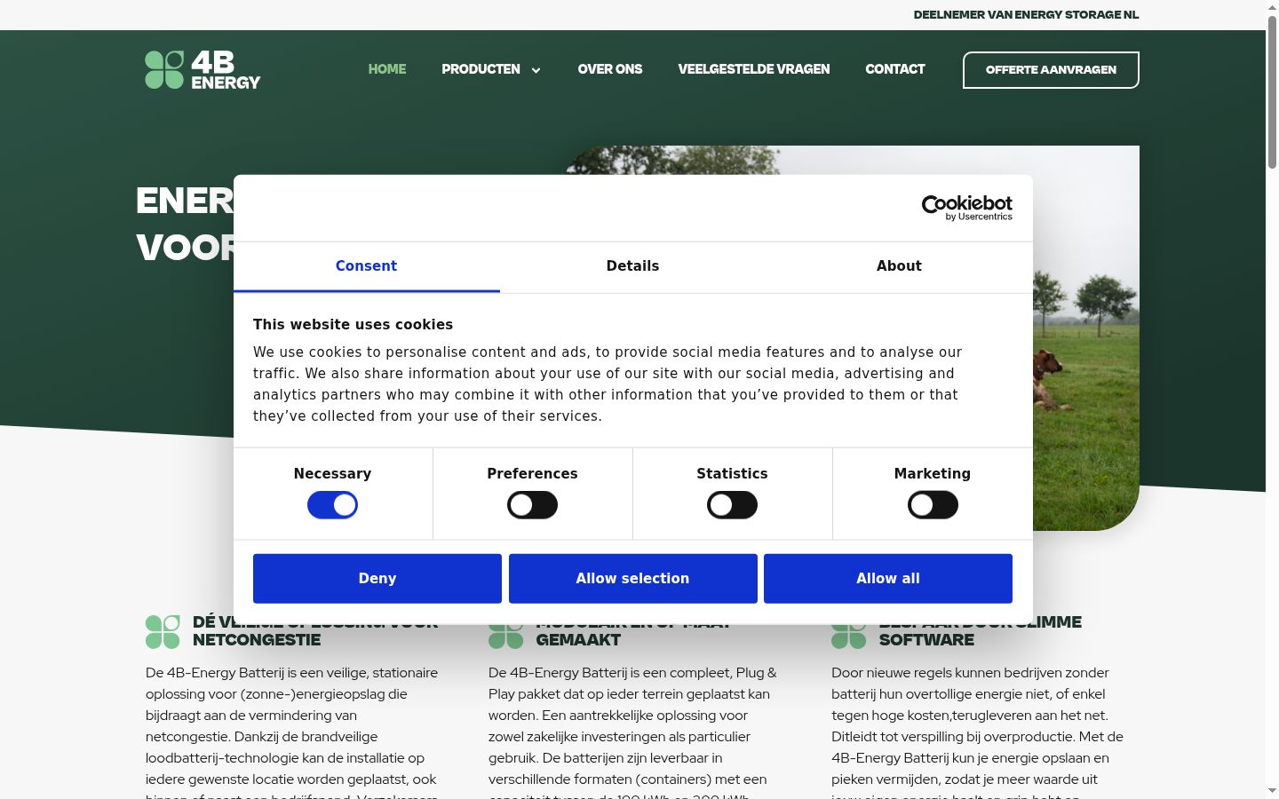 Screenshot tal-banner tal-kunsens muri qabel kwalunkwe interazzjoni