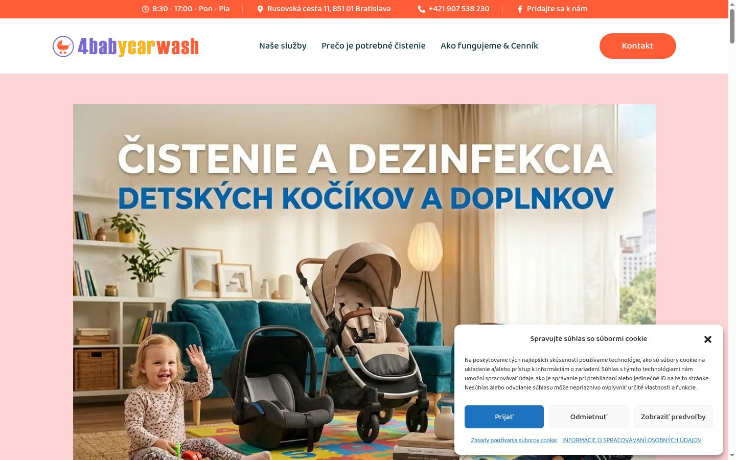 Ekrānuzņēmums ar piekrišanas baneri, kas tika rādīts pirms jebkādas mijiedarbības