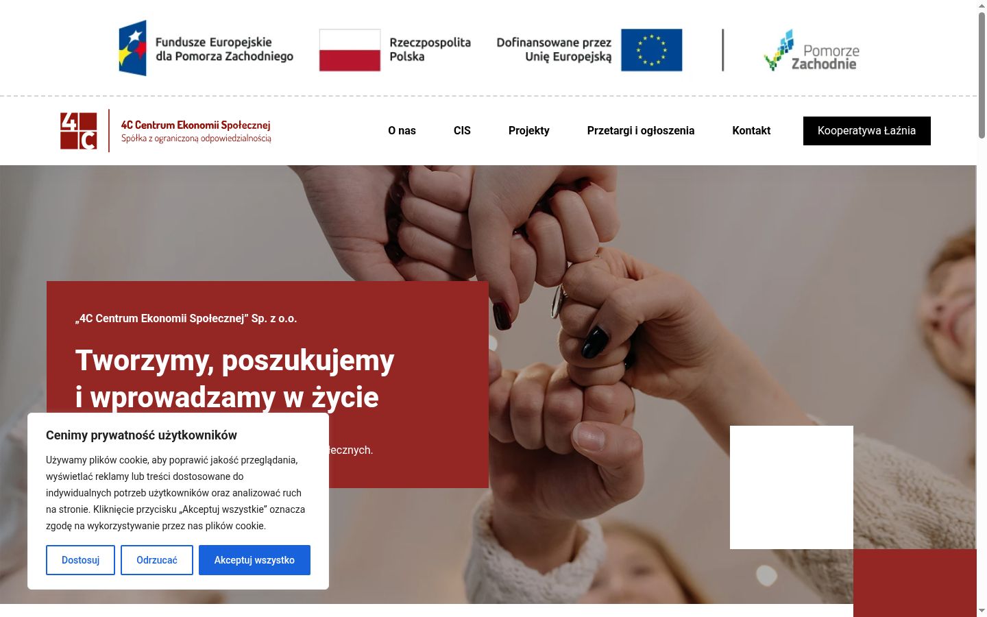 Posnetek zaslona pasice za privolitev, prikazane pred kakršno koli interakcijo