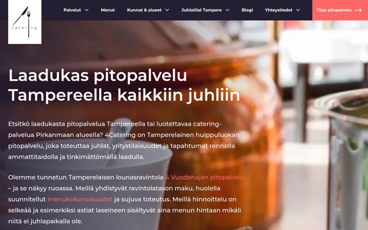 Screenshot of 4catering.fi