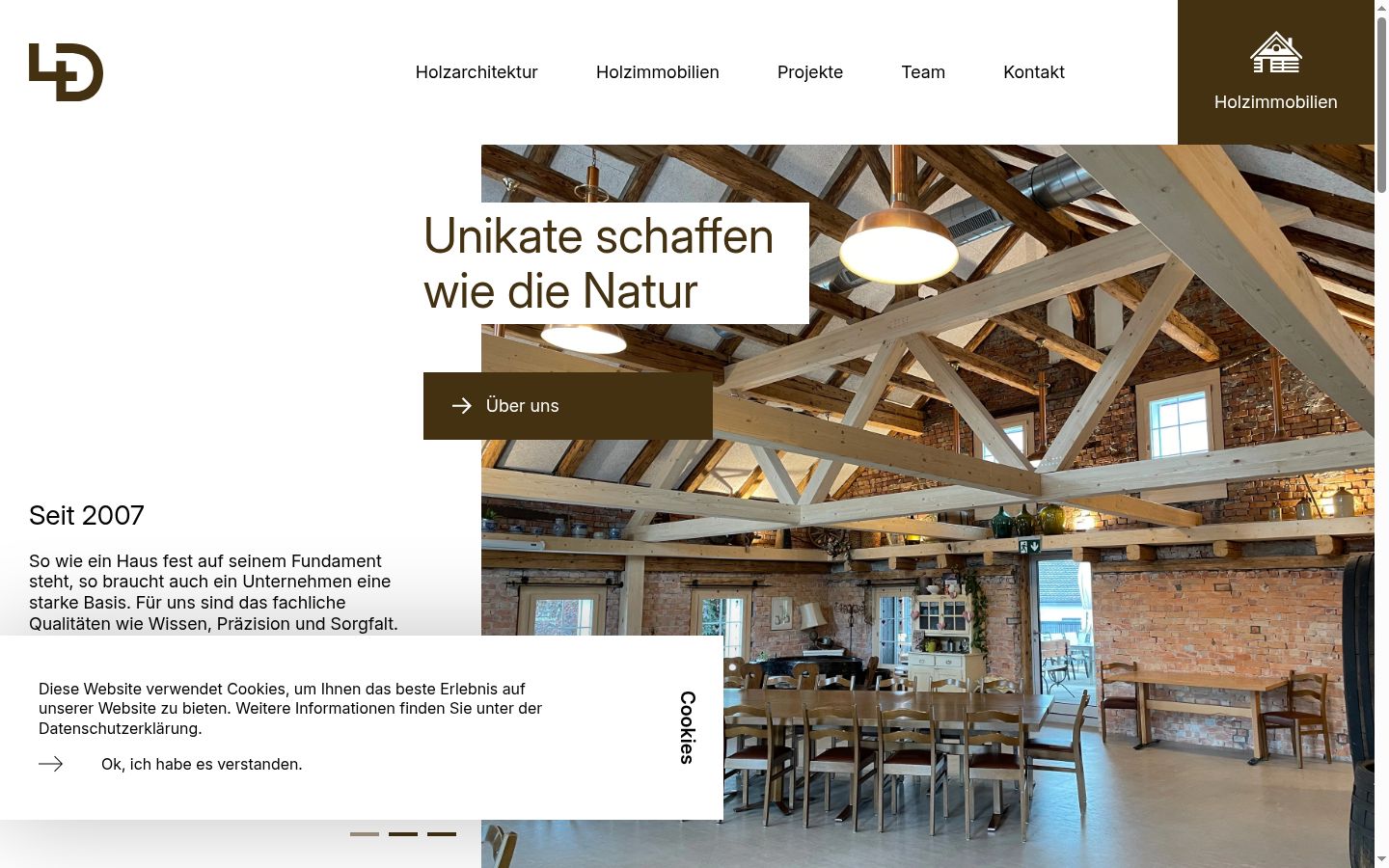 Screenshot des Einwilligungsbanners vor jeglicher Interaktion