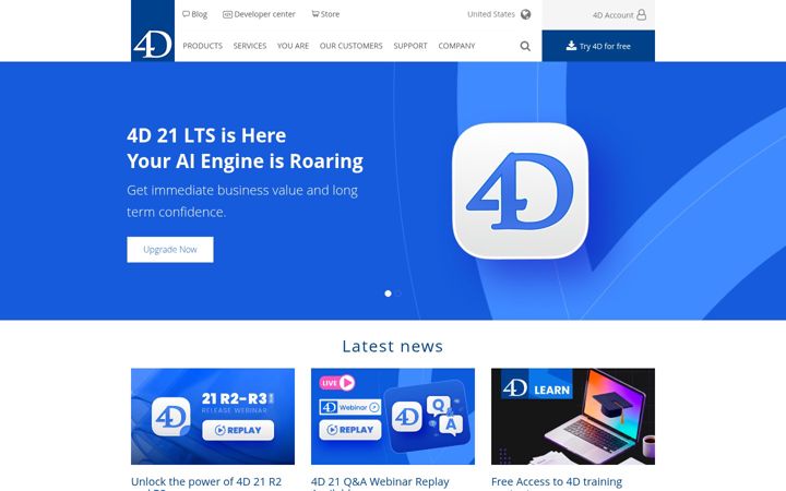 Screenshot of 4d.com