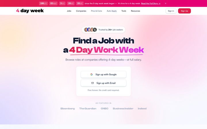 Screenshot of 4dayweek.io