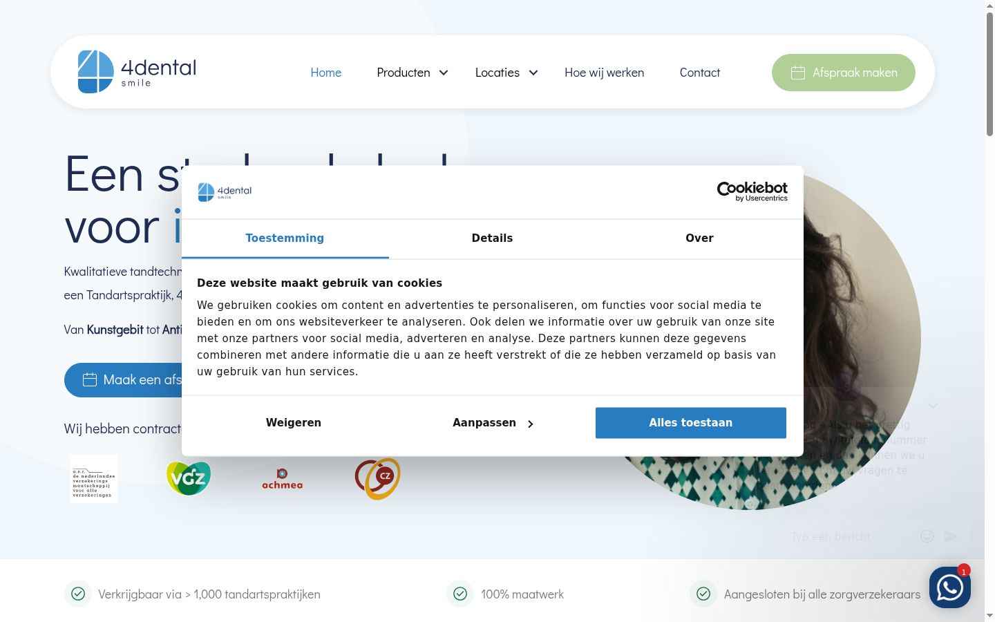 Zrzut ekranu banera zgody wyświetlanego przed jakąkolwiek interakcją