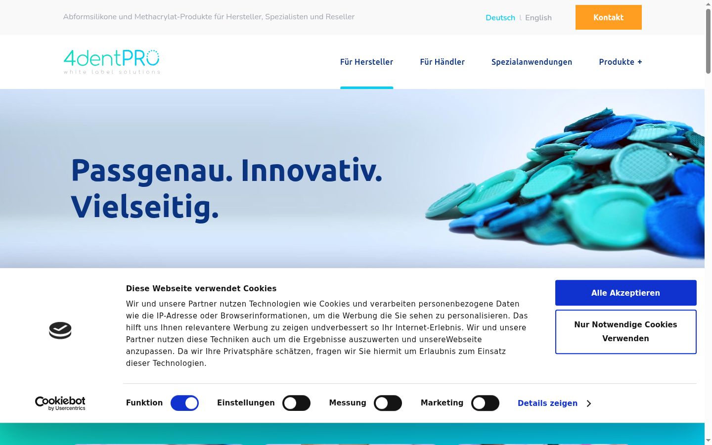 Képernyőkép a bármilyen interakció előtt megjelenő hozzájárulási bannerről
