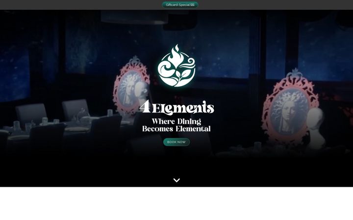 Screenshot of 4elementsdinner.com