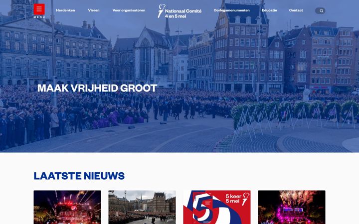 Captură de ecran a 4en5mei.nl