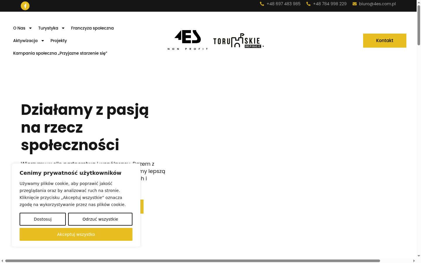 Sutikimo reklamjuostės, rodytos prieš bet kokią sąveiką, ekrano kopija