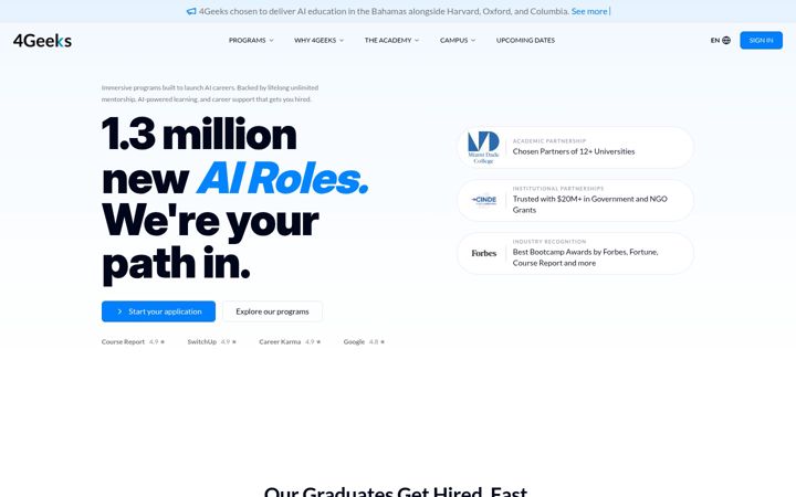 Screenshot di 4geeksacademy.com