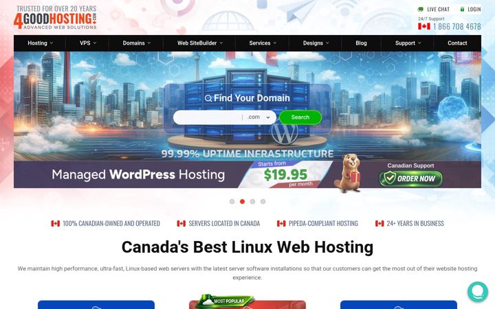 Kuvakaappaus sivustosta 4goodhosting.com