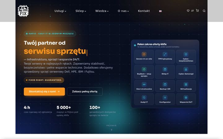 Captură de ecran a 4hfix.pl