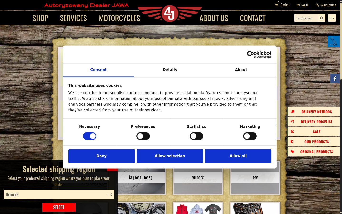 Screenshot del banner di consenso mostrato prima di qualsiasi interazione