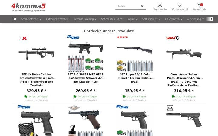Screenshot of 4komma5.de
