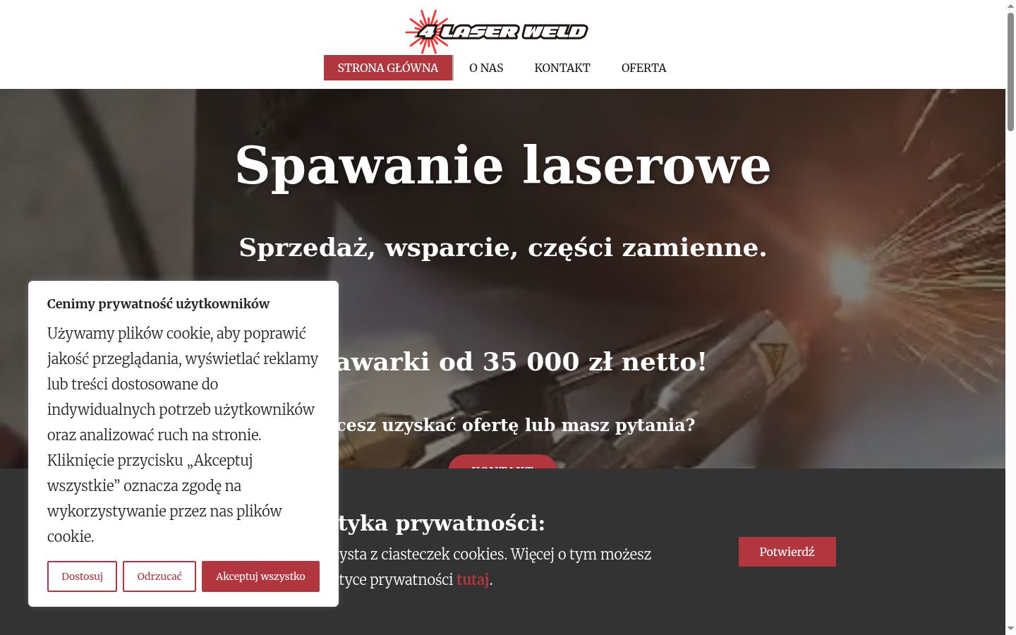 Screenshot of the consent banner shown before any interaction