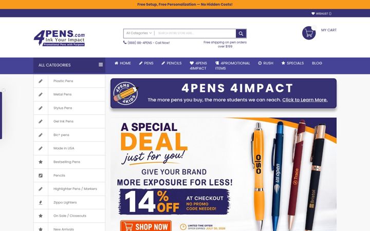 Screenshot di 4pens.com