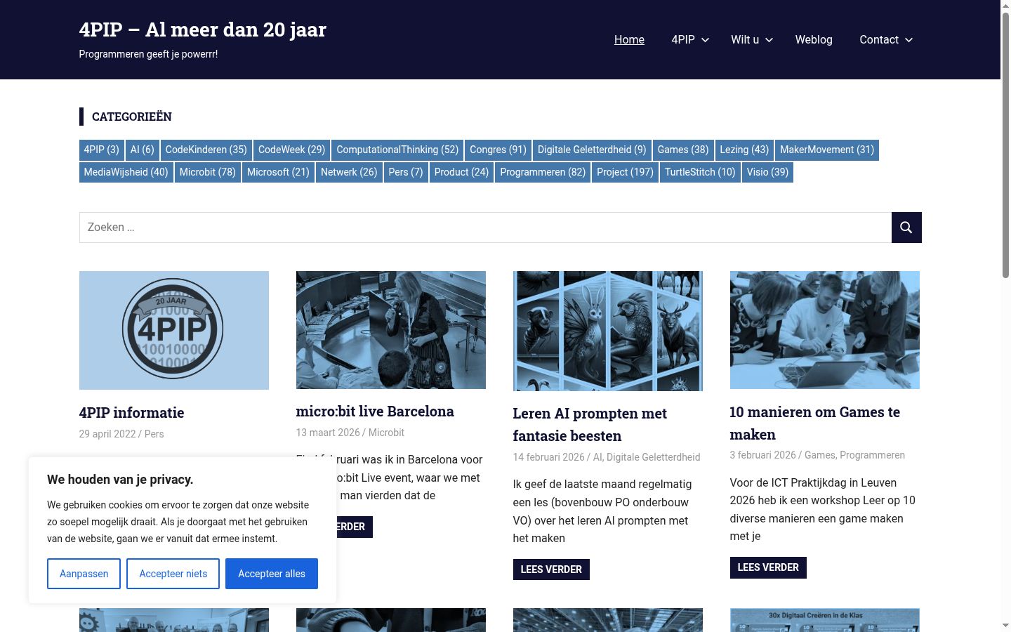 Capture d'écran de la bannière de consentement affichée avant toute interaction