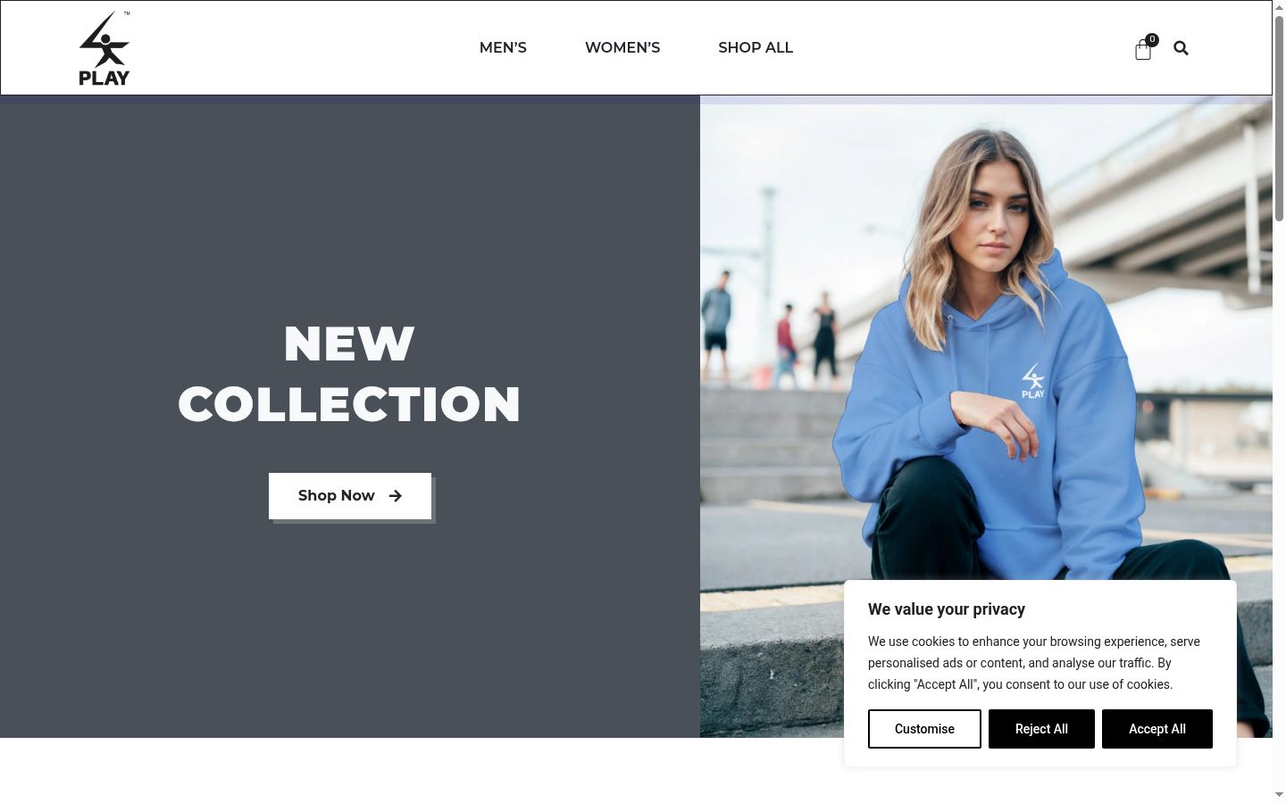 Zrzut ekranu banera zgody wyświetlanego przed jakąkolwiek interakcją