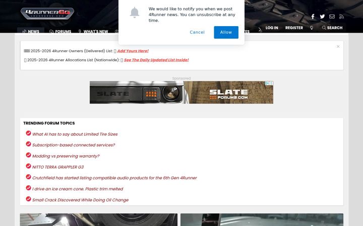 Screenshot of 4runner6g.com