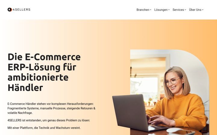 Posnetek zaslona 4sellers.de