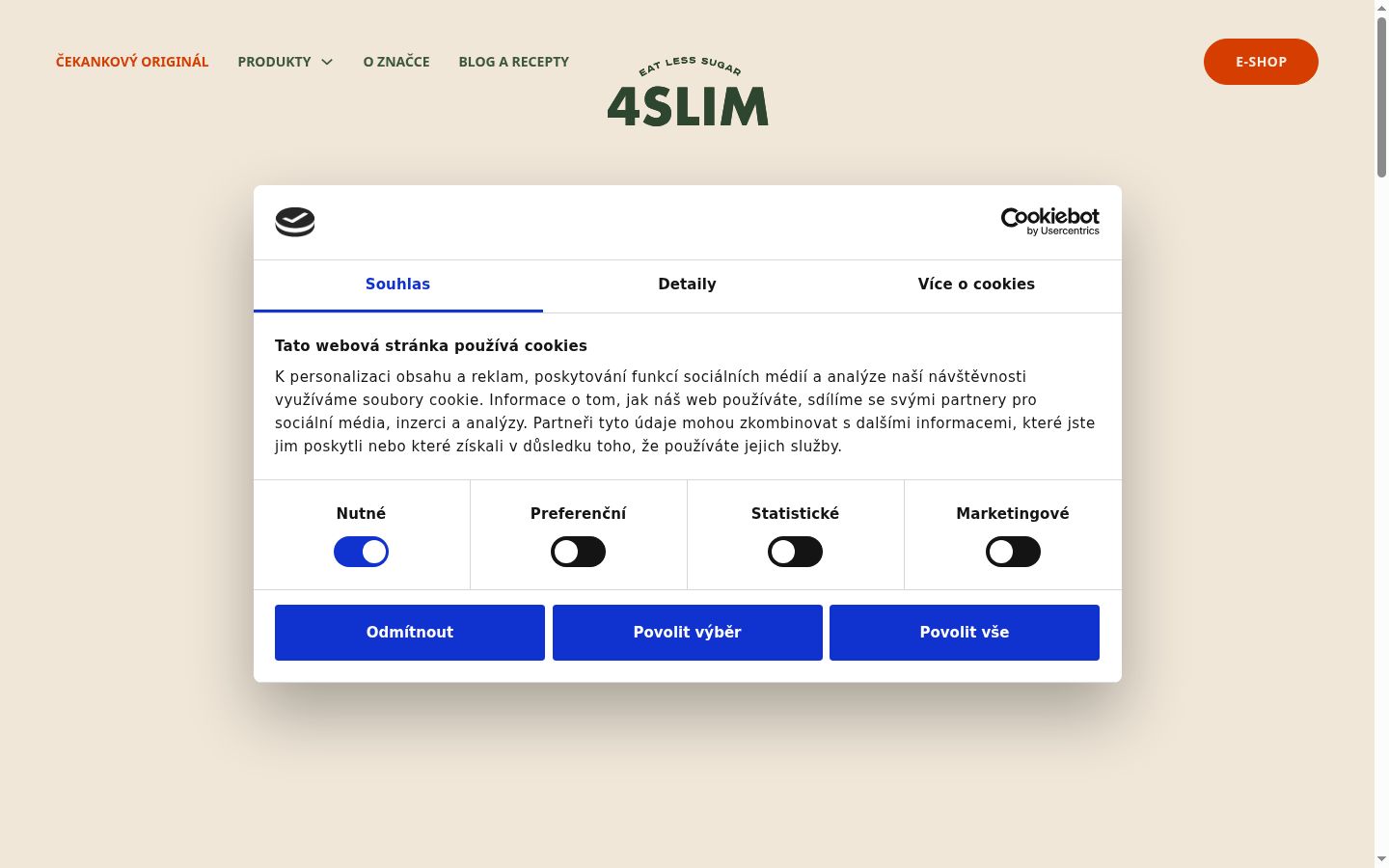 Captura de ecrã do banner de consentimento apresentado antes de qualquer interação