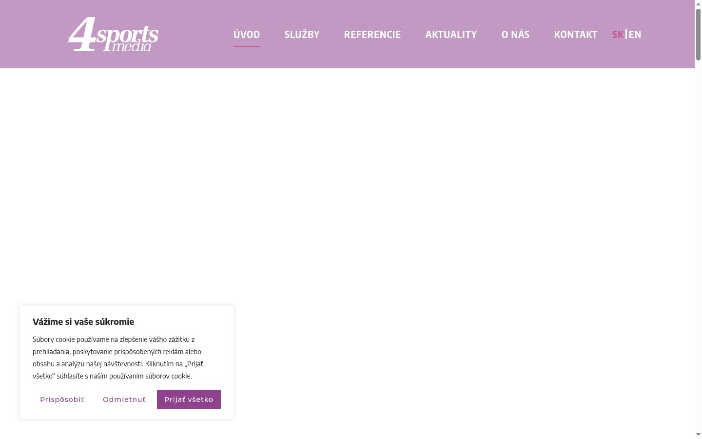 Captura de ecrã do banner de consentimento apresentado antes de qualquer interação