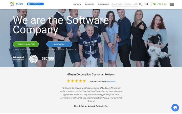 Screenshot of 4team.biz