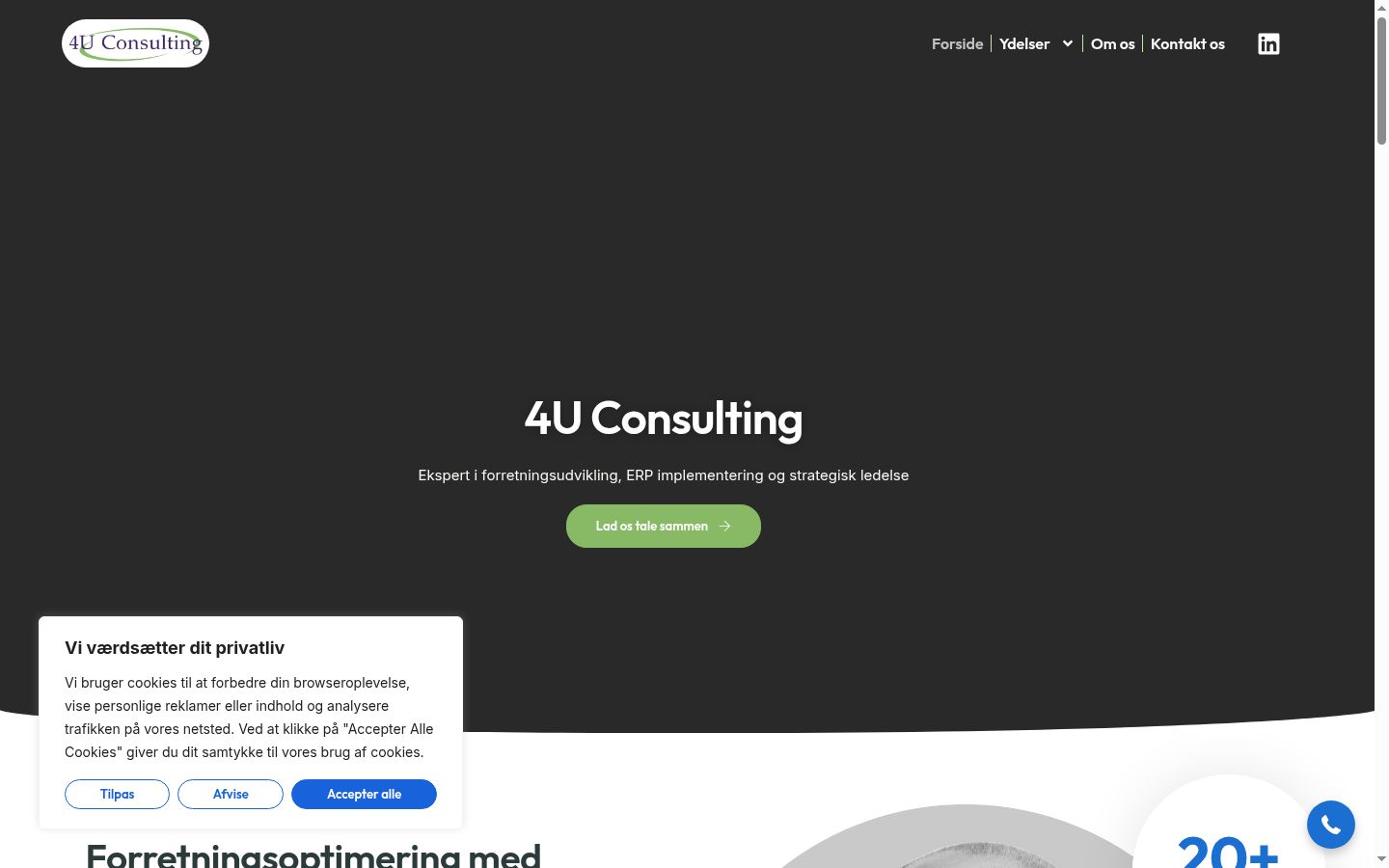 Screenshot of the consent banner shown before any interaction