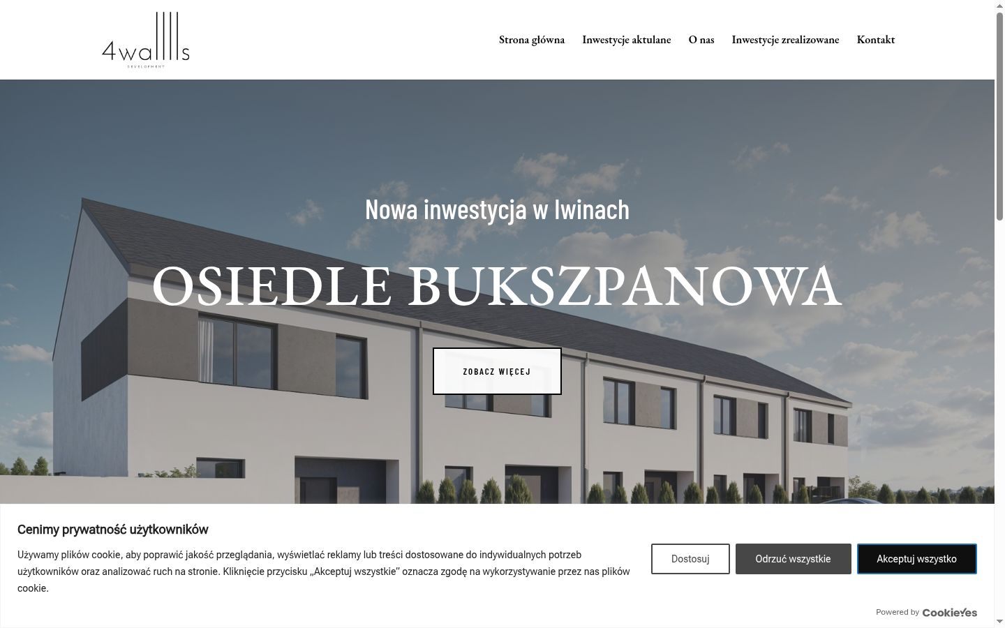 Zrzut ekranu banera zgody wyświetlanego przed jakąkolwiek interakcją