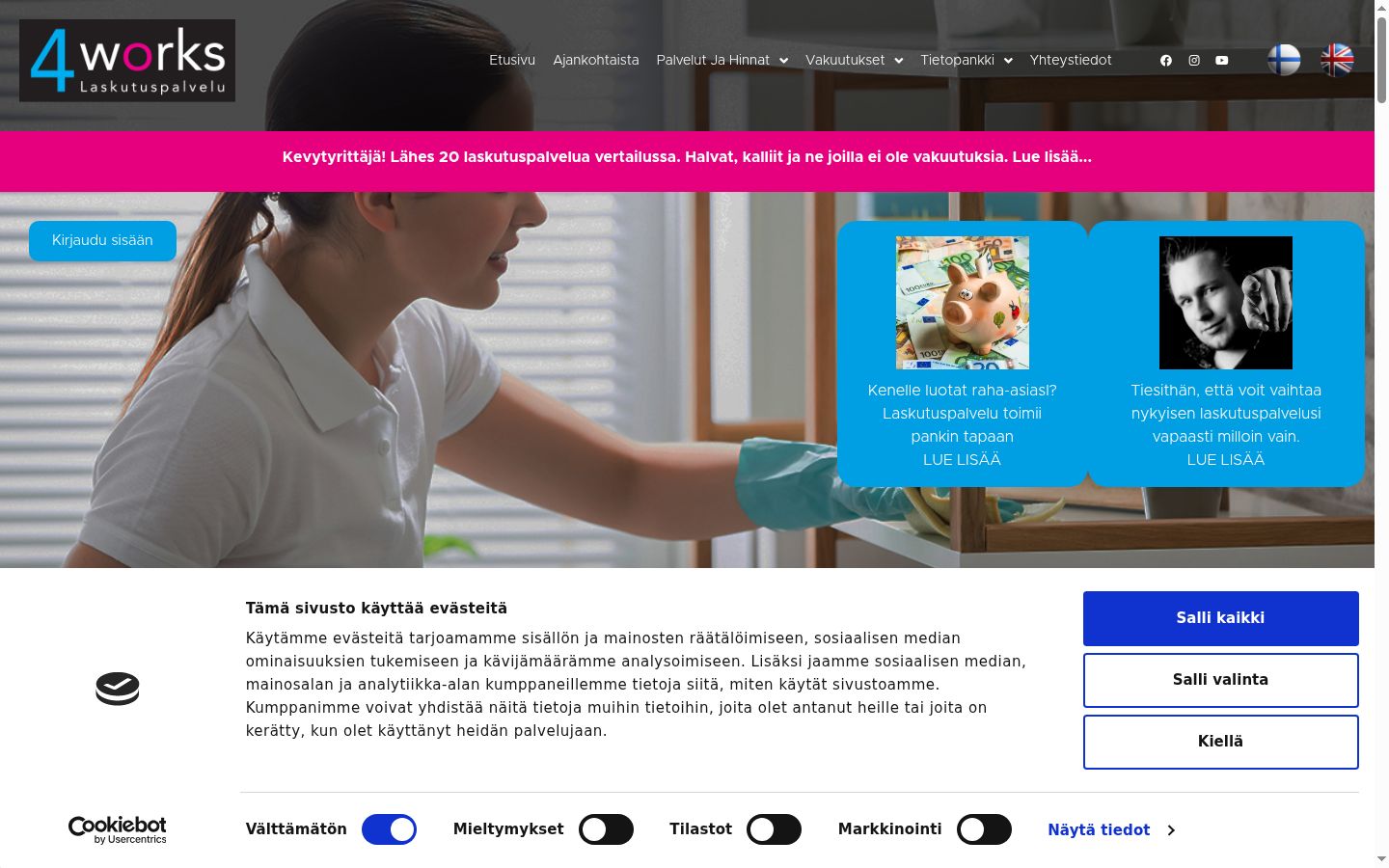 Screenshot tal-banner tal-kunsens muri qabel kwalunkwe interazzjoni