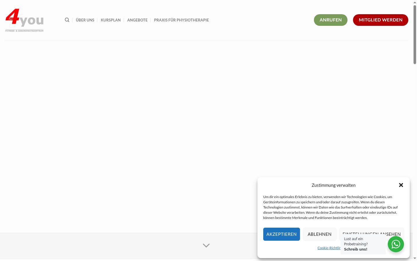 Capture d'écran de la bannière de consentement affichée avant toute interaction