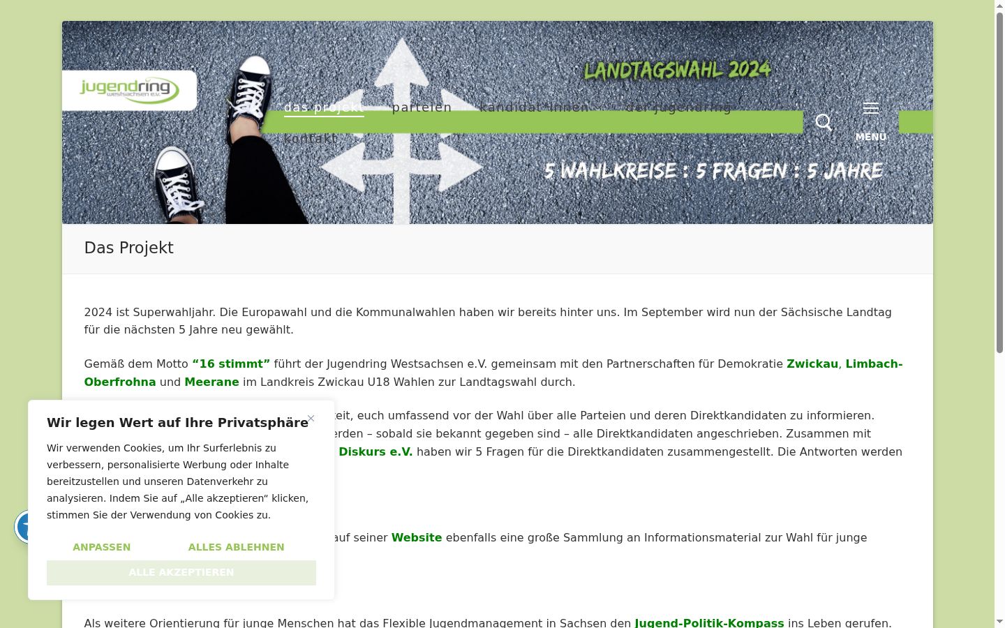 Screenshot tal-banner tal-kunsens muri qabel kwalunkwe interazzjoni