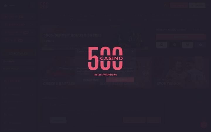 Screenshot of 500.casino