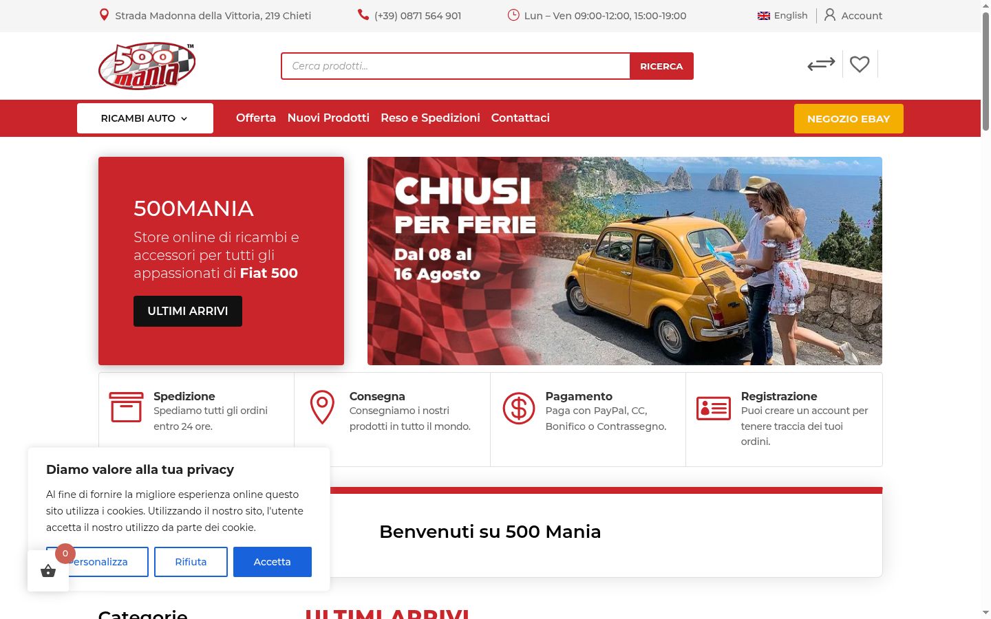 Captura de ecrã do banner de consentimento apresentado antes de qualquer interação