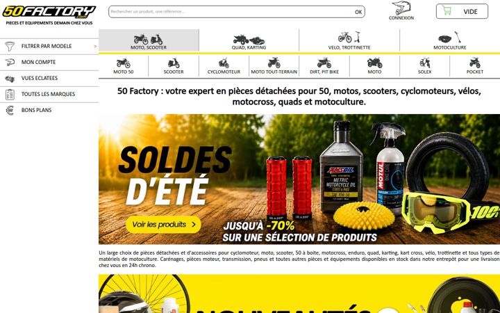 Snímek obrazovky 50factory.com