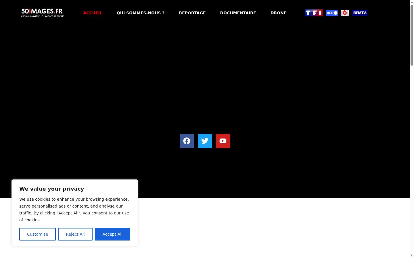 Screenshot del banner di consenso mostrato prima di qualsiasi interazione