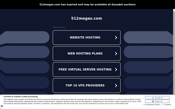 Screenshot του 512megas.com