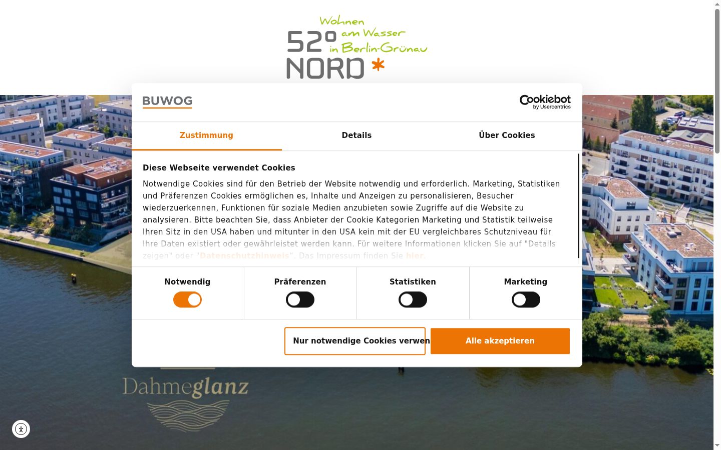 Sutikimo reklamjuostės, rodytos prieš bet kokią sąveiką, ekrano kopija