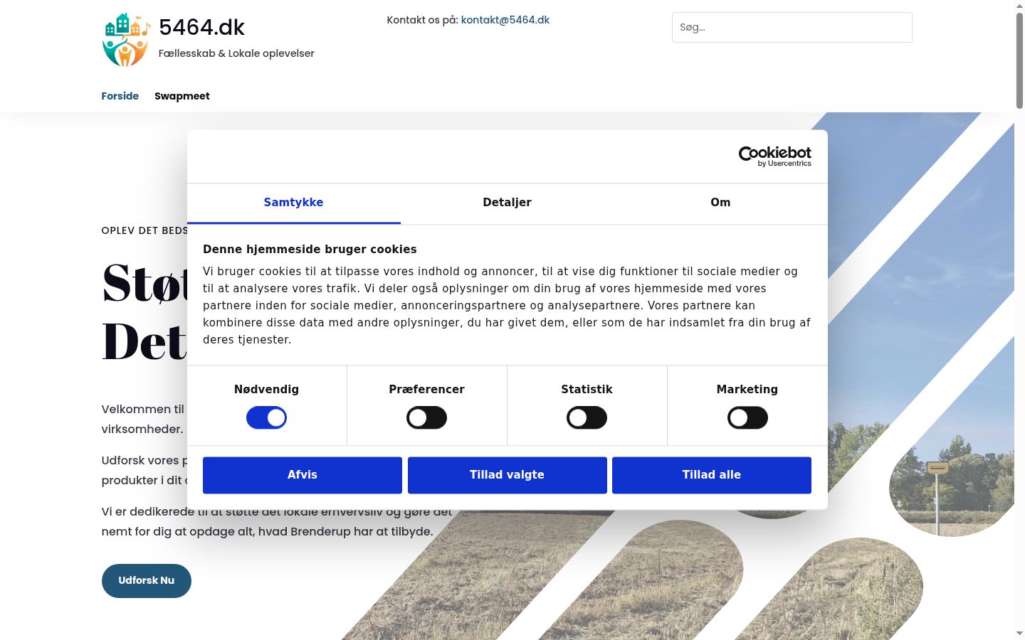 Ekrānuzņēmums ar piekrišanas baneri, kas tika rādīts pirms jebkādas mijiedarbības