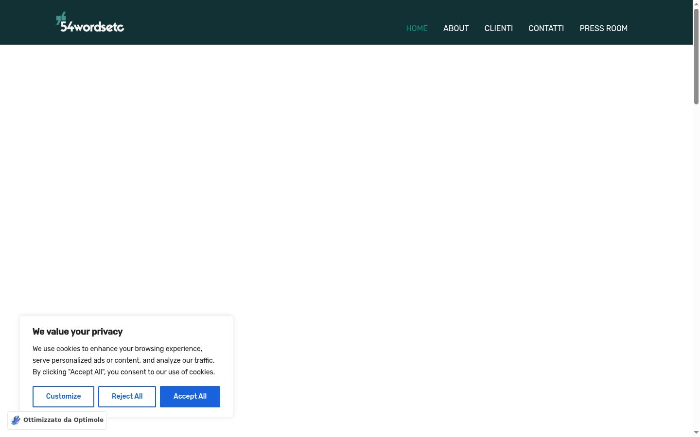 Captura de pantalla del banner de consentimiento mostrado antes de cualquier interacción