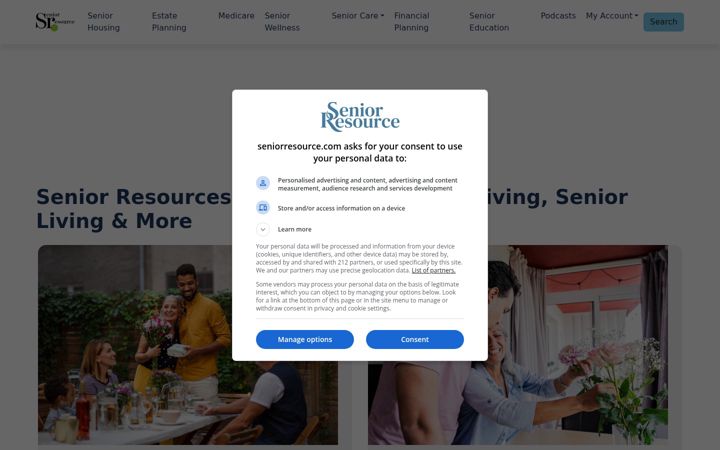 Screenshot of 55communityguide.com