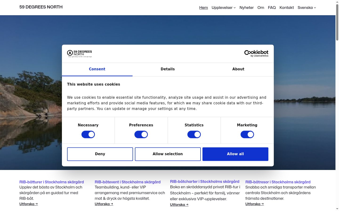 Screenshot tal-banner tal-kunsens muri qabel kwalunkwe interazzjoni