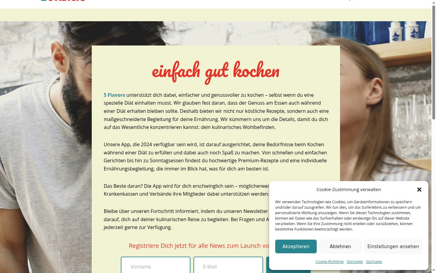 Screenshot tal-banner tal-kunsens muri qabel kwalunkwe interazzjoni