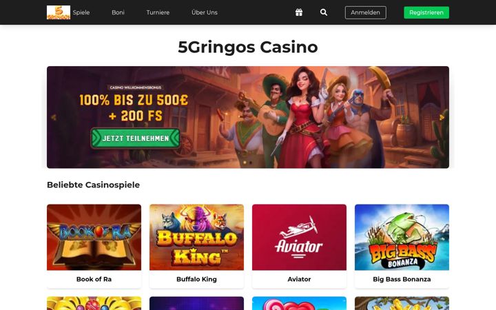 Screenshot von 5gringo-casinode.com